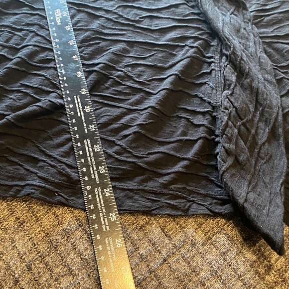 Horny Toad Black Button-Up Cardigan with Scarf Collar. Raised Pattern. Size L. - Picture 9 of 12